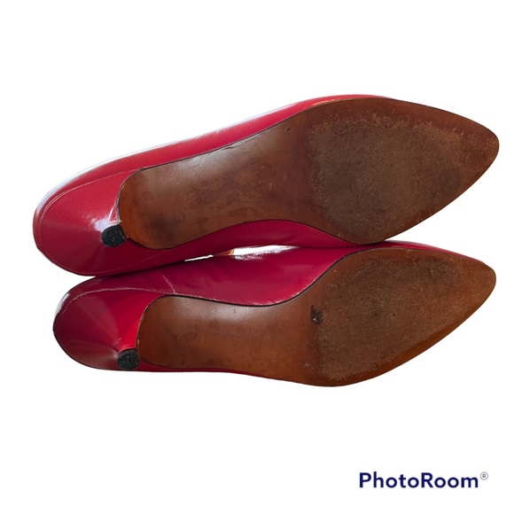 VINTAGE EVAN PICONE | Leather hot pink barbie heel pumps - Picture 8 of 13